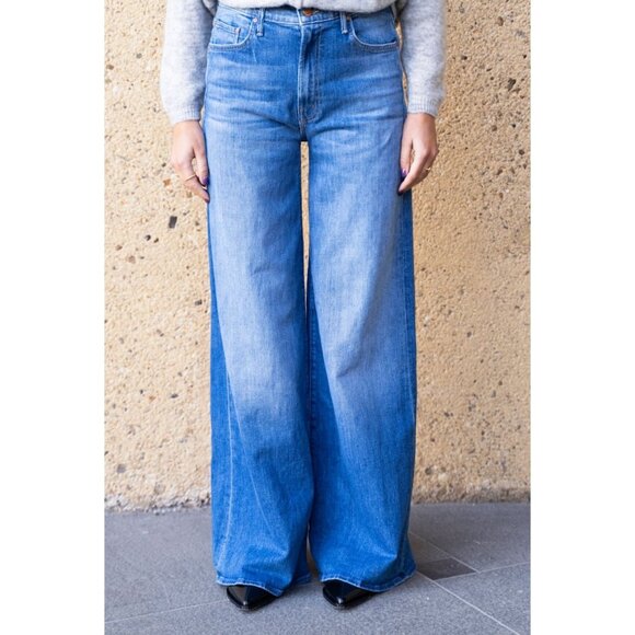 Mother The Undercover Wide Leg Straight Jeans Size 31 in New Sheriff in Town Den - Picture 4 of 9